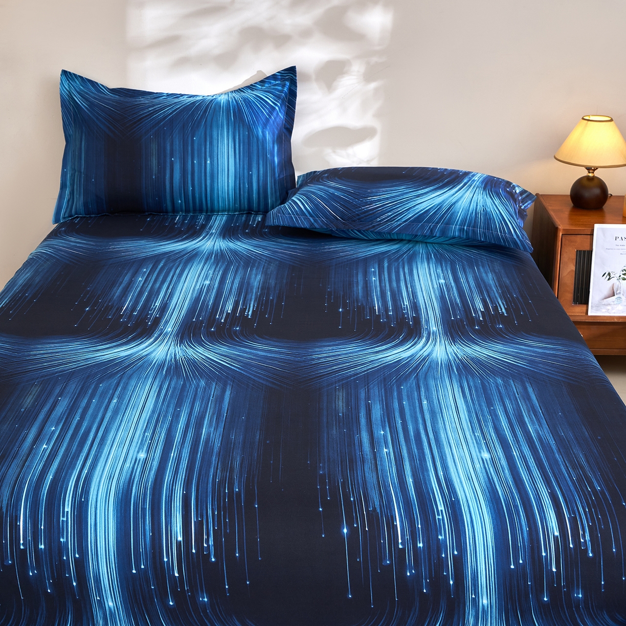 91家纺网 家纺一手货源 找家纺 馨乐家纺 2026新款亲肤舒适印花单床单 随风