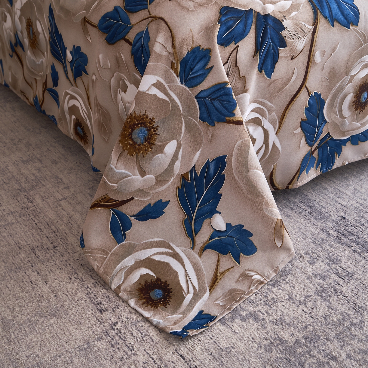 91家纺网 家纺一手货源 找家纺 馨乐家纺 2026新款亲肤舒适印花单床单 花开时光