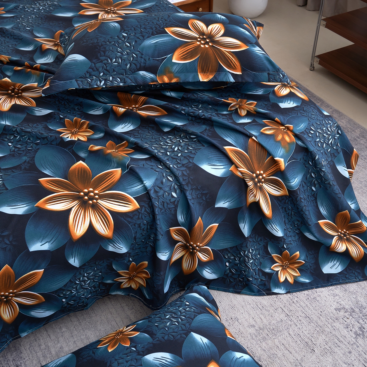 91家纺网 家纺一手货源 找家纺 馨乐家纺 2026新款亲肤舒适印花单床单 圆梦