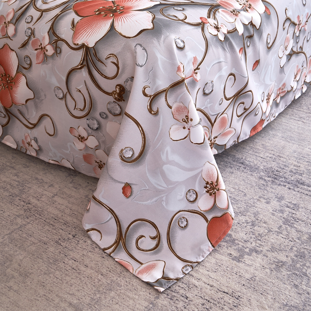 91家纺网 家纺一手货源 找家纺 馨乐家纺 2026新款亲肤舒适印花单床单 蒂芙娜