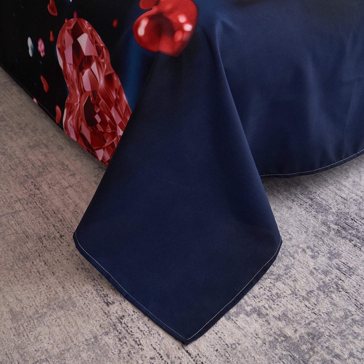 91家纺网 家纺一手货源 找家纺 馨乐家纺 2026新款亲肤舒适印花单床单 心相恋