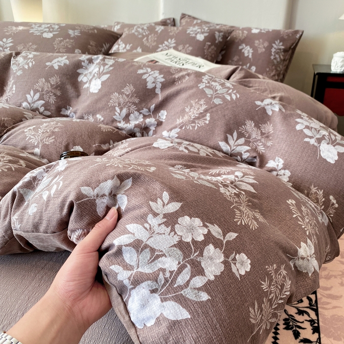 91家纺网 家纺一手货源 找家纺 红日子纺织品 2026春夏云感复古+小清新皱皱纱四件套 锦绣-卡