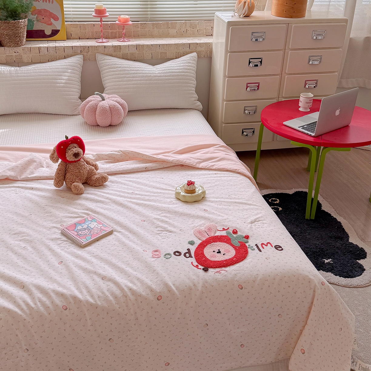 91家纺网 家纺一手货源 找家纺 （总）有货 2026新款棉麻提花印花毛巾绣夏被春秋被被子被芯-甜趣