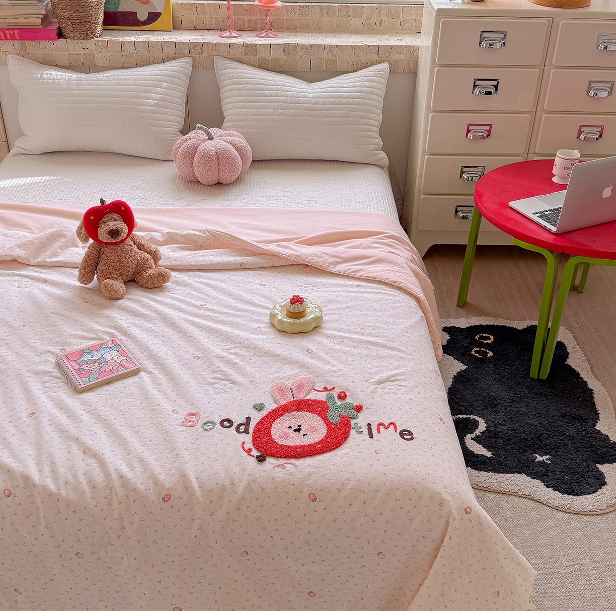 91家纺网 家纺一手货源 找家纺 （总）有货 2026新款棉麻提花印花毛巾绣夏被春秋被被子被芯-甜趣