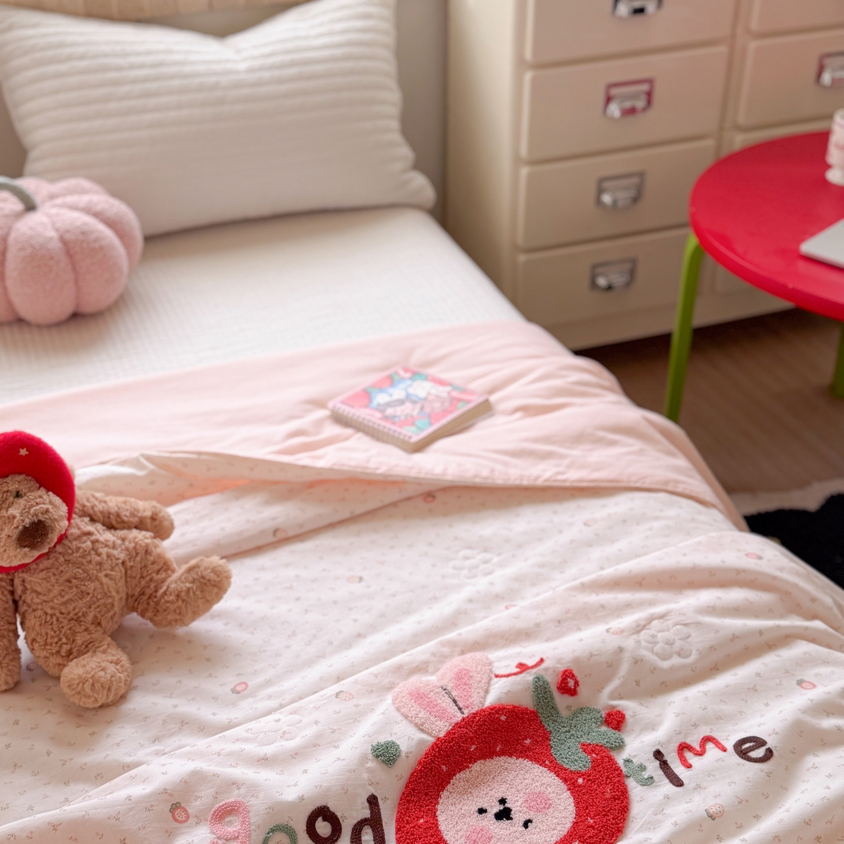 91家纺网 家纺一手货源 找家纺 （总）有货 2026新款棉麻提花印花毛巾绣夏被春秋被被子被芯-甜趣