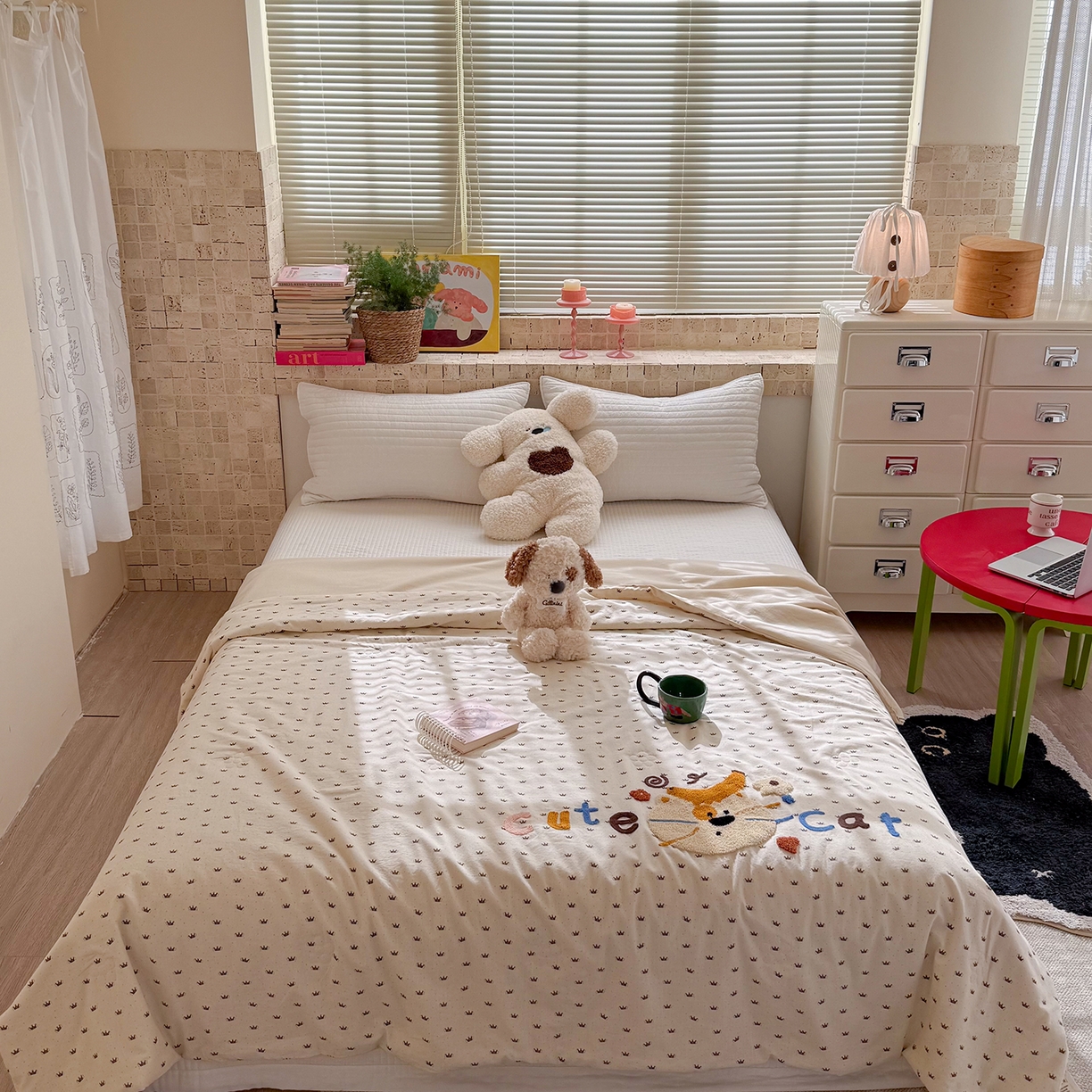 91家纺网 家纺一手货源 找家纺 （总）有货 2026新款棉麻提花印花毛巾绣夏被春秋被被子被芯-甜趣