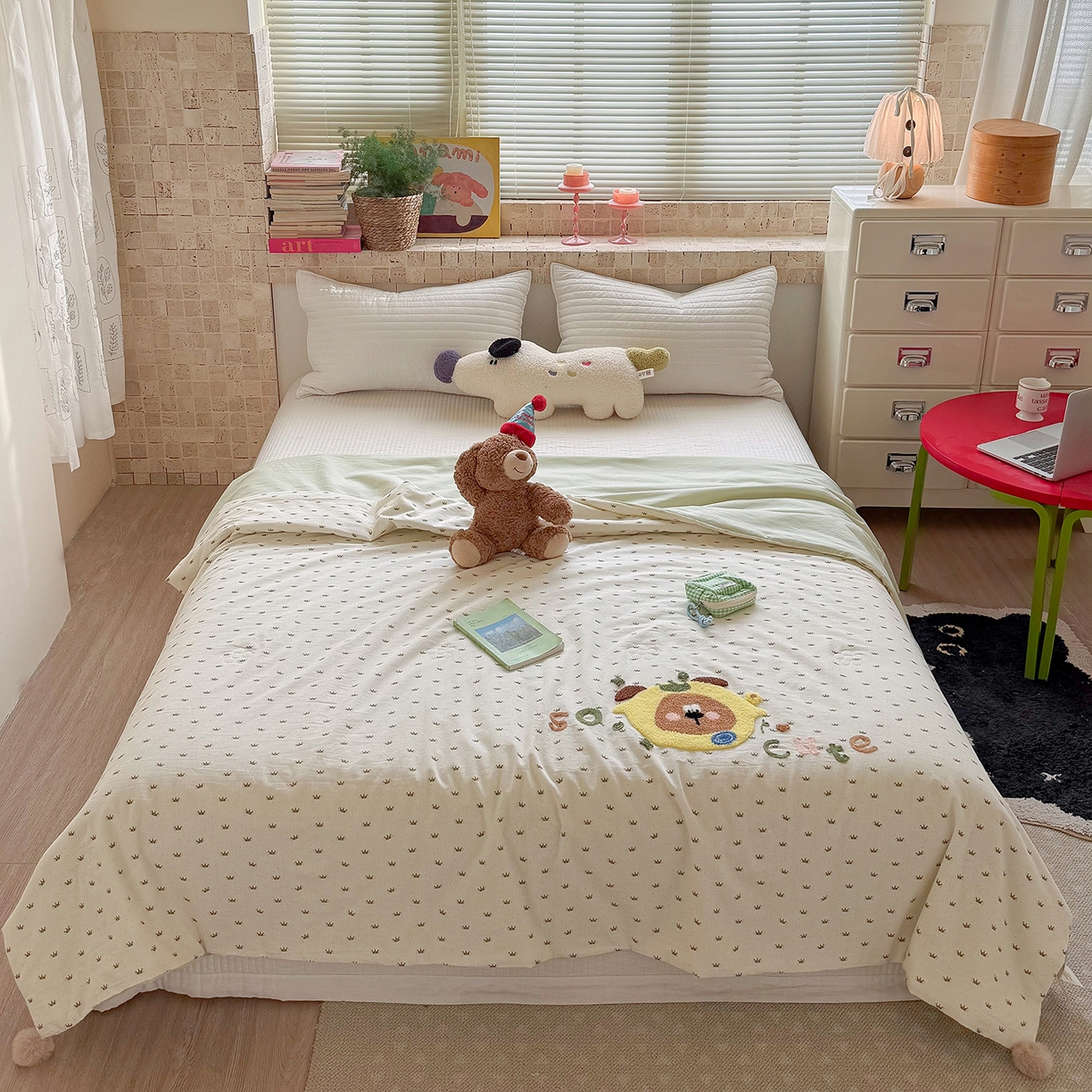 91家纺网 家纺一手货源 找家纺 （总）有货 2026新款棉麻提花印花毛巾绣夏被春秋被被子被芯-甜趣