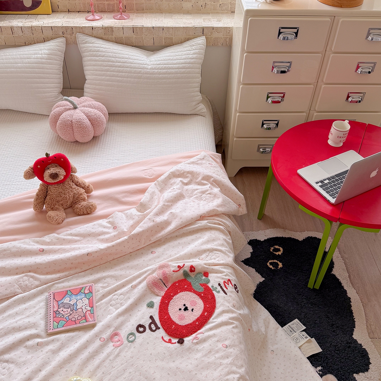 91家纺网 家纺一手货源 找家纺 （总）有货 2026新款棉麻提花印花毛巾绣夏被春秋被被子被芯-甜趣