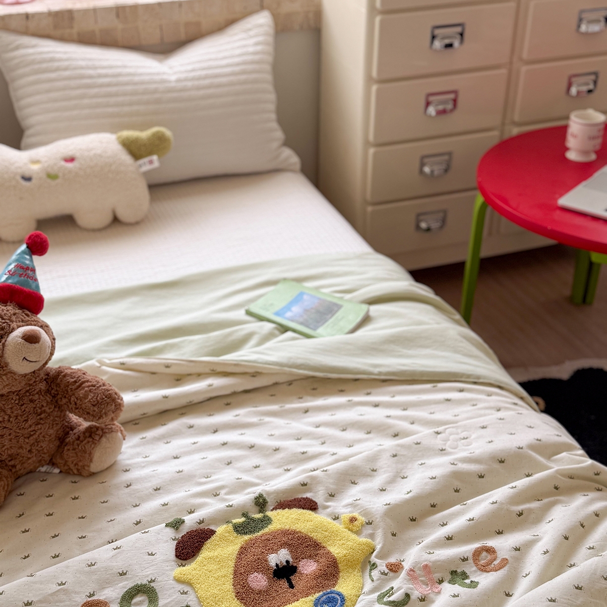 91家纺网 家纺一手货源 找家纺 有货 2026新款棉麻提花印花毛巾绣夏被春秋被被子被芯-甜趣 柠檬熊