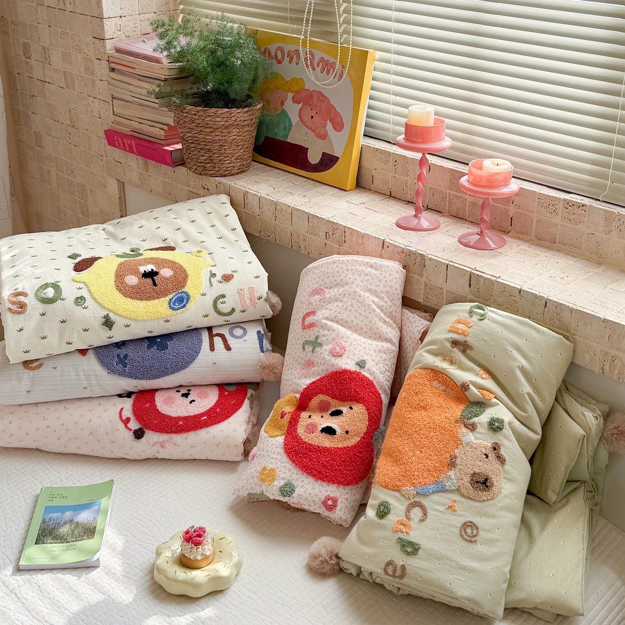 91家纺网 家纺一手货源 找家纺 有货 2026新款棉麻提花印花毛巾绣夏被春秋被被子被芯-甜趣 组合