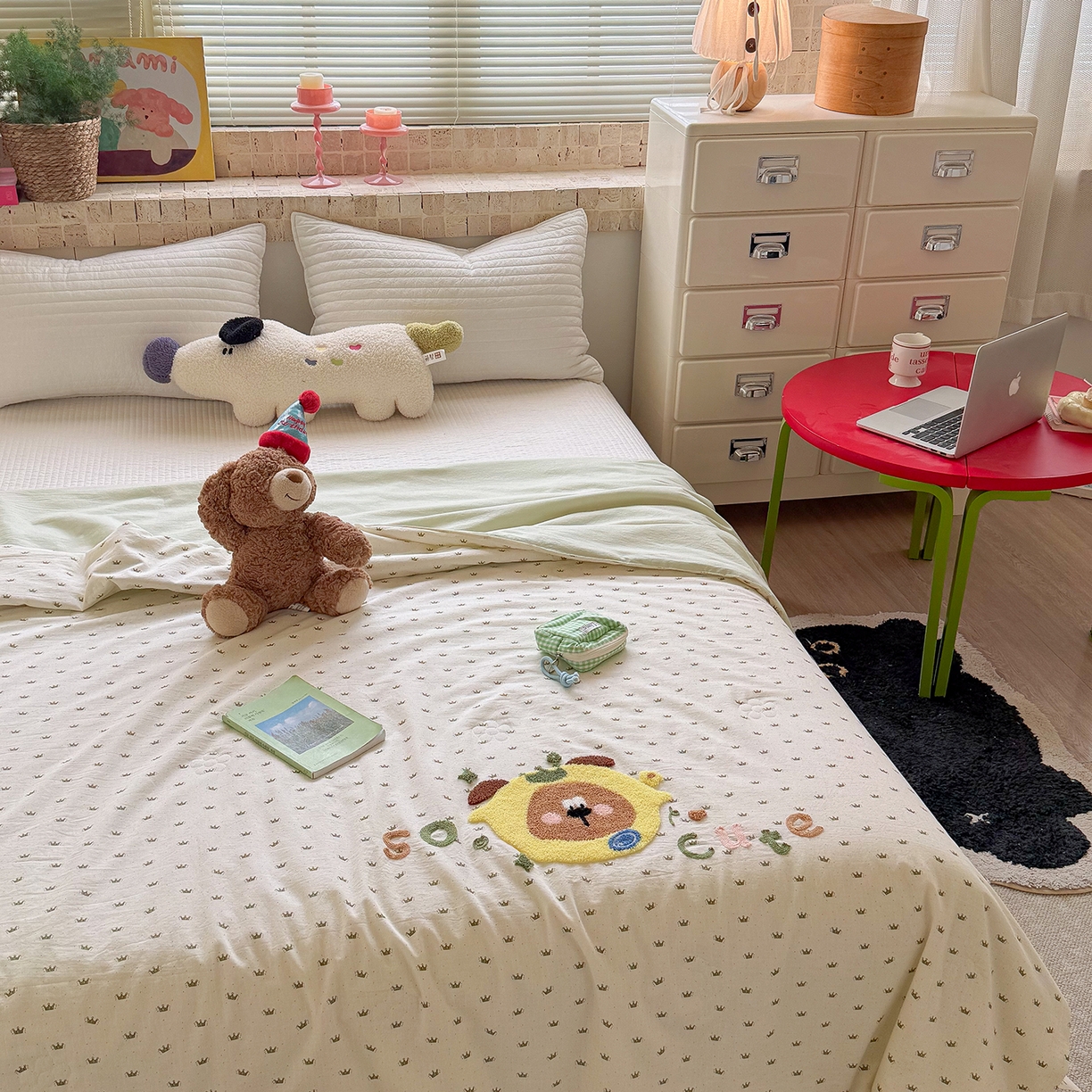 91家纺网 家纺一手货源 找家纺 有货 2026新款棉麻提花印花毛巾绣夏被春秋被被子被芯-甜趣 柠檬熊