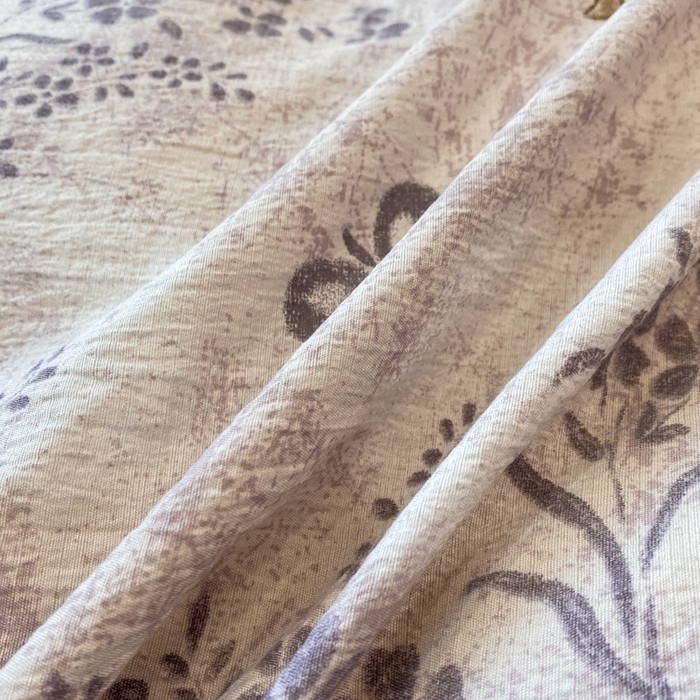 91家纺网 家纺一手货源 找家纺 红日子纺织品 2026春夏云感复古+小清新皱皱纱四件套 兰亭-紫