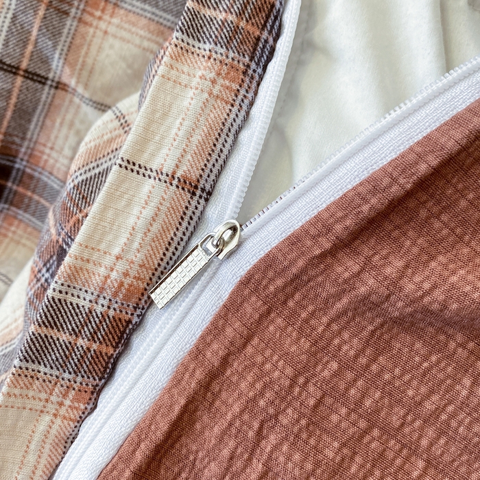 91家纺网 家纺一手货源 找家纺 红日子纺织品 2026春夏云感复古+小清新皱皱纱四件套 米兰-卡