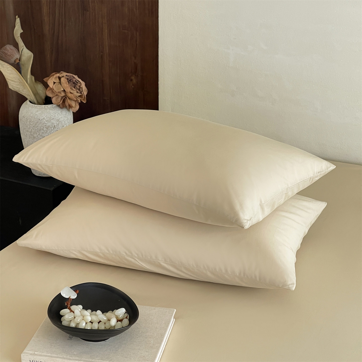 91家纺网 家纺一手货源 找家纺 （总）三味舒屋 2026新款初色系列全棉水洗棉系列单品枕套