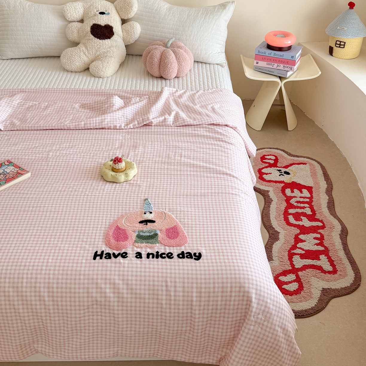 91家纺网 家纺一手货源 找家纺 （总）有货 2026新款全棉双层纱毛巾绣夏被春秋被被子被芯-森林萌宠