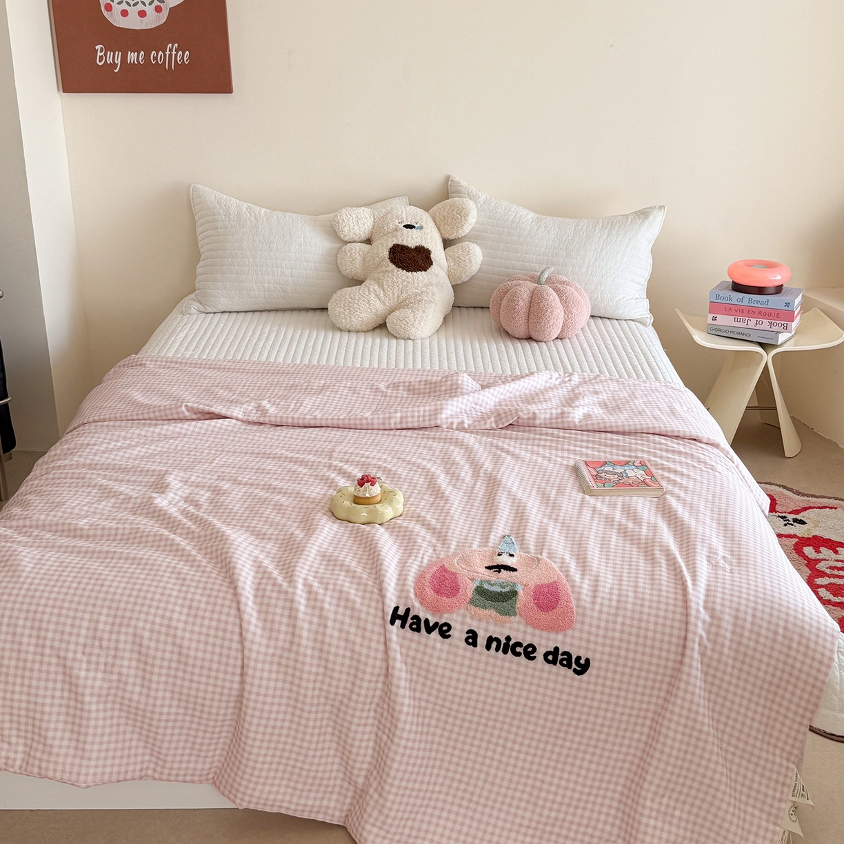 91家纺网 家纺一手货源 找家纺 （总）有货 2026新款全棉双层纱毛巾绣夏被春秋被被子被芯-森林萌宠