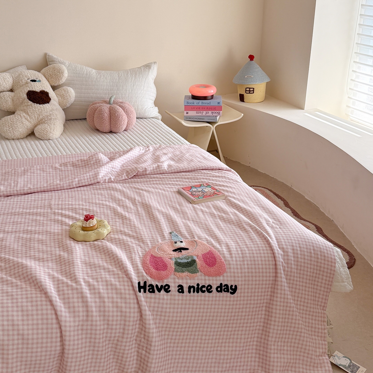 91家纺网 家纺一手货源 找家纺 （总）有货 2026新款全棉双层纱毛巾绣夏被春秋被被子被芯-森林萌宠