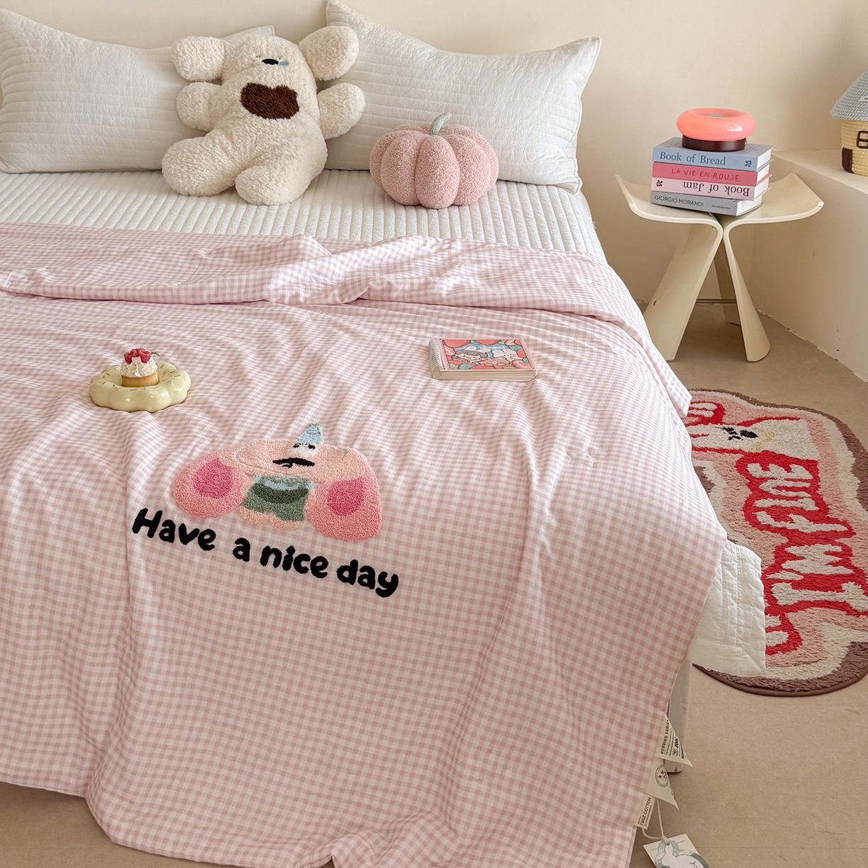 91家纺网 家纺一手货源 找家纺 （总）有货 2026新款全棉双层纱毛巾绣夏被春秋被被子被芯-森林萌宠