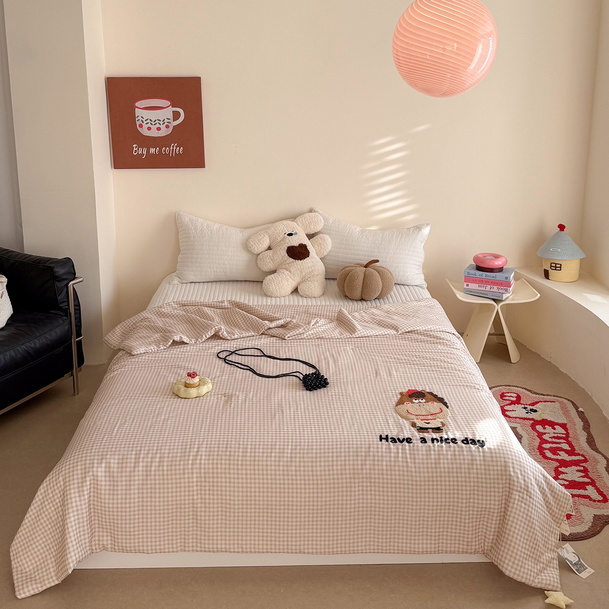 有货 2026新款全棉双层纱毛巾绣夏被春秋被被子被芯-森林萌宠 马小帅