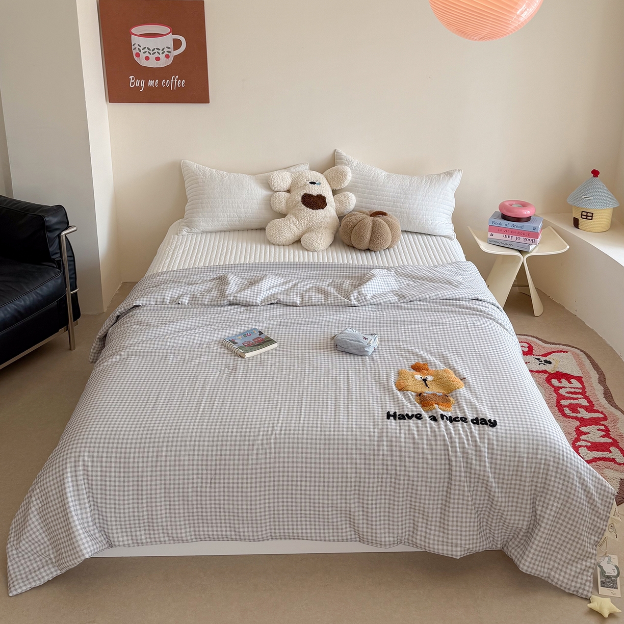 有货 2026新款全棉双层纱毛巾绣夏被春秋被被子被芯-森林萌宠 森林精灵