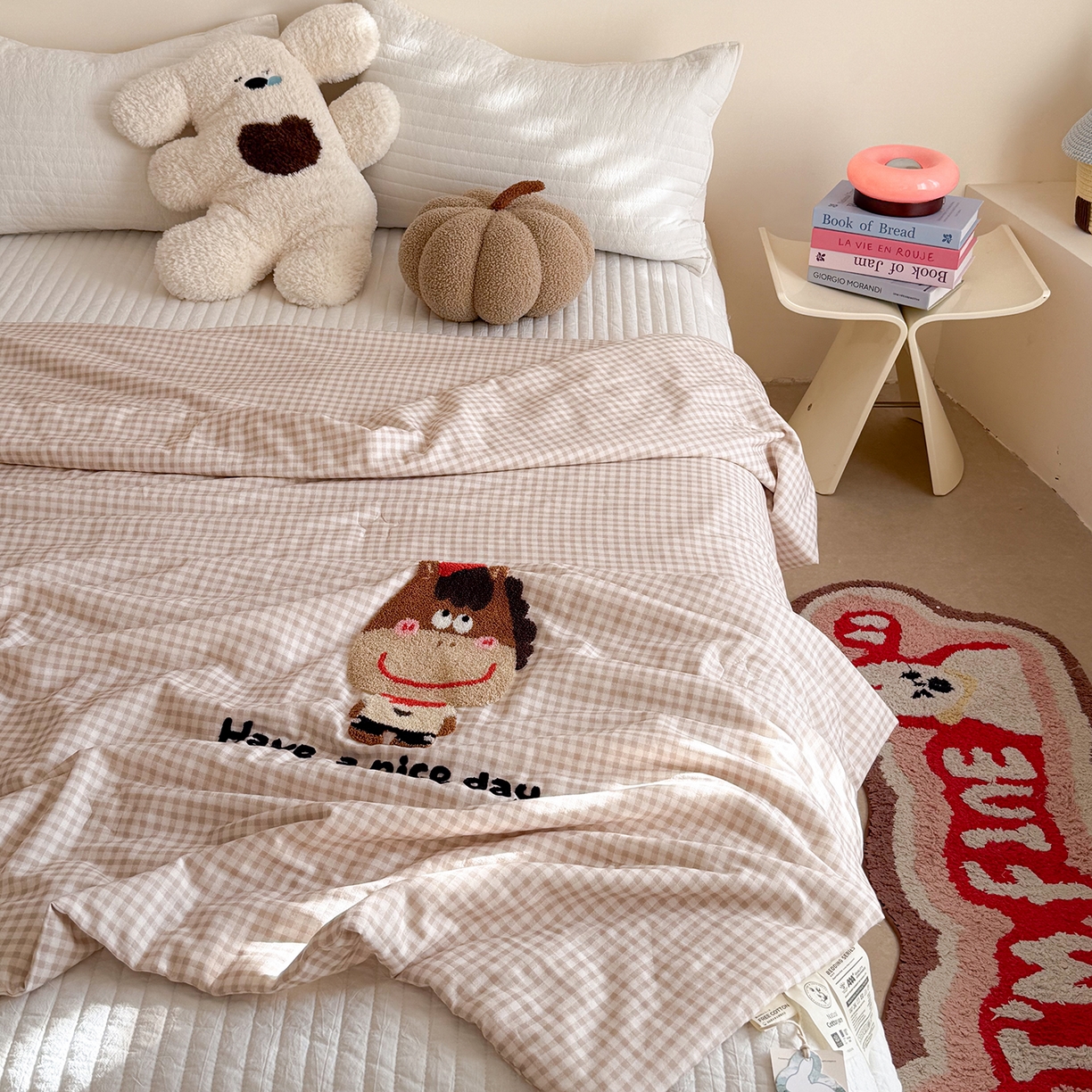 91家纺网 家纺一手货源 找家纺 有货 2026新款全棉双层纱毛巾绣夏被春秋被被子被芯-森林萌宠 马小帅