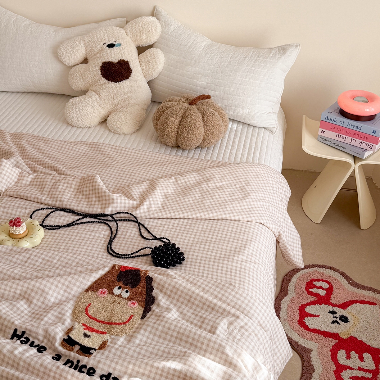 91家纺网 家纺一手货源 找家纺 有货 2026新款全棉双层纱毛巾绣夏被春秋被被子被芯-森林萌宠 马小帅