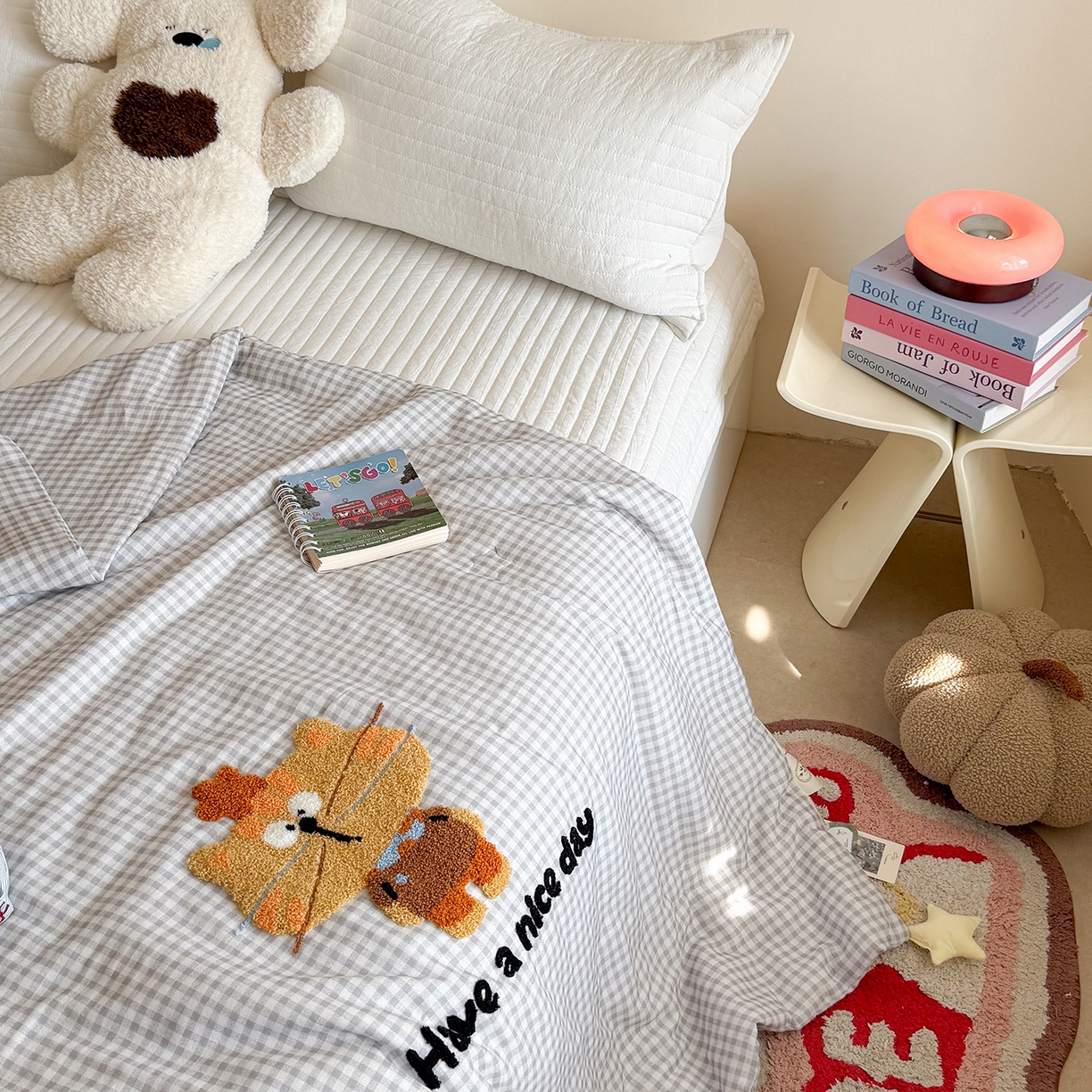 91家纺网 家纺一手货源 找家纺 有货 2026新款全棉双层纱毛巾绣夏被春秋被被子被芯-森林萌宠 森林精灵