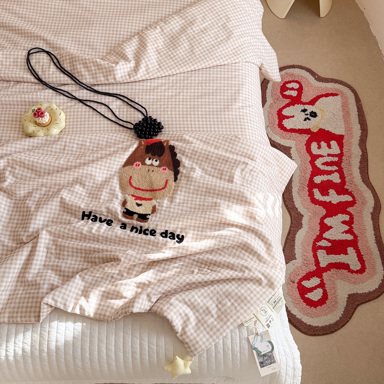 91家纺网 家纺一手货源 找家纺 有货 2026新款全棉双层纱毛巾绣夏被春秋被被子被芯-森林萌宠 马小帅