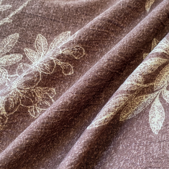 91家纺网 家纺一手货源 找家纺 红日子纺织品 2026春夏云感复古+小清新皱皱纱四件套 夕颜-棕