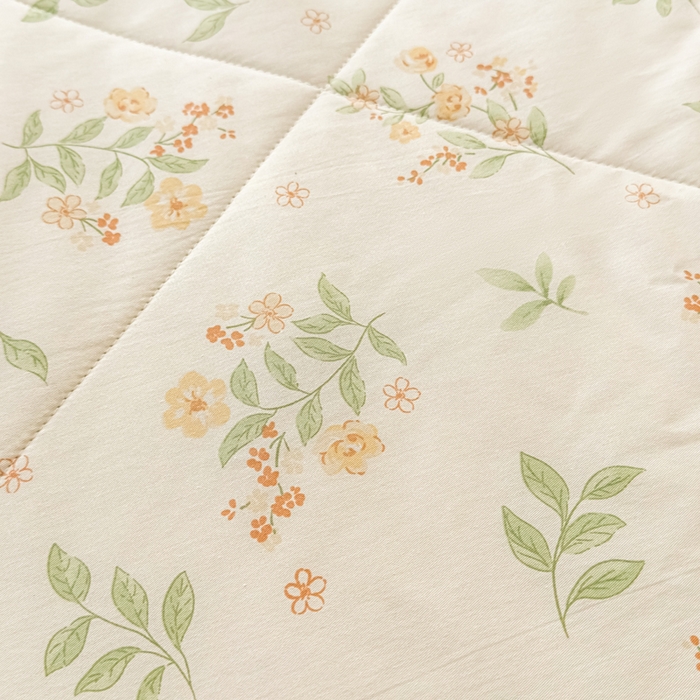 91家纺网 家纺一手货源 找家纺 蓝雀翎 2025新款全棉印花新疆棉花夏被 花样年华