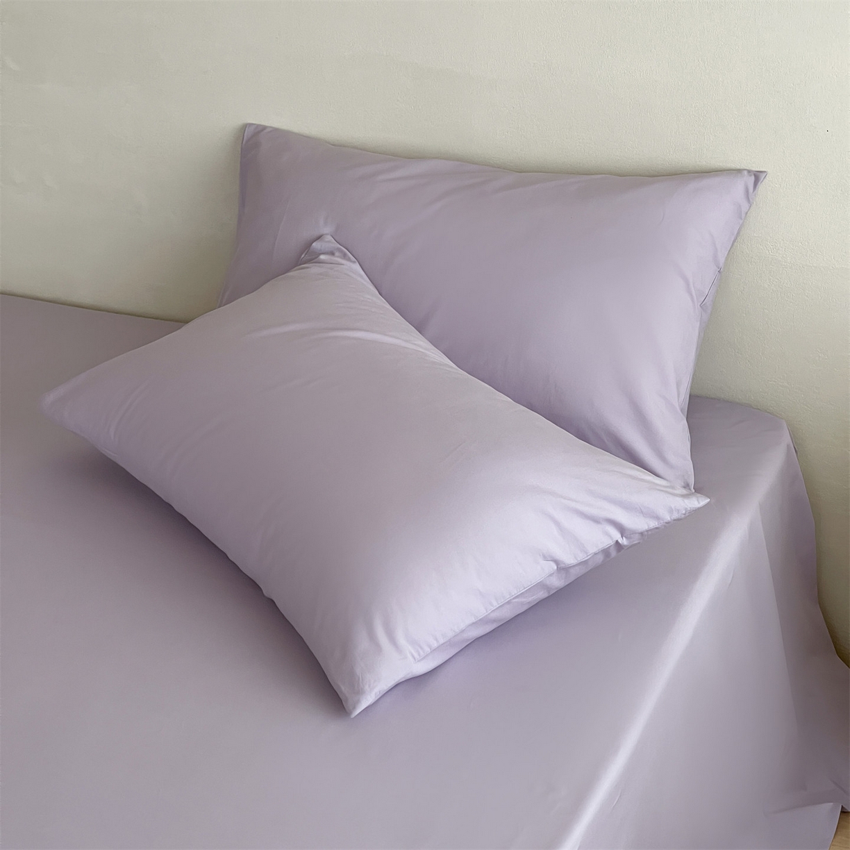 91家纺网 家纺一手货源 找家纺 三味舒屋 2026新款初色系列全棉水洗棉系列单品枕套 优雅紫