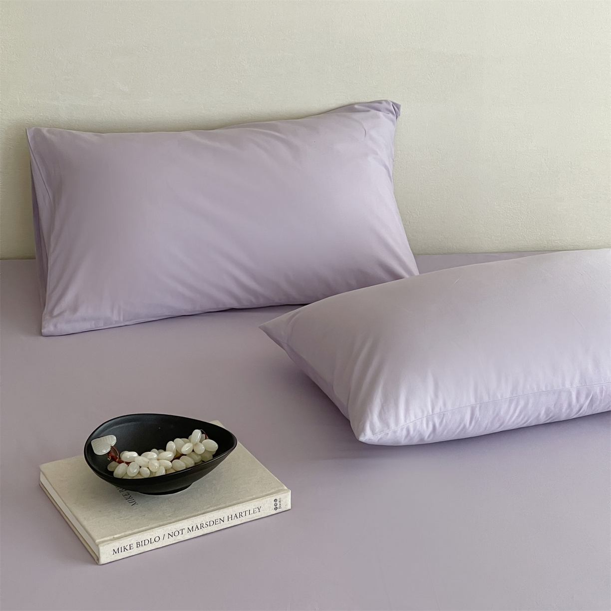 91家纺网 家纺一手货源 找家纺 三味舒屋 2026新款初色系列全棉水洗棉系列单品枕套 优雅紫