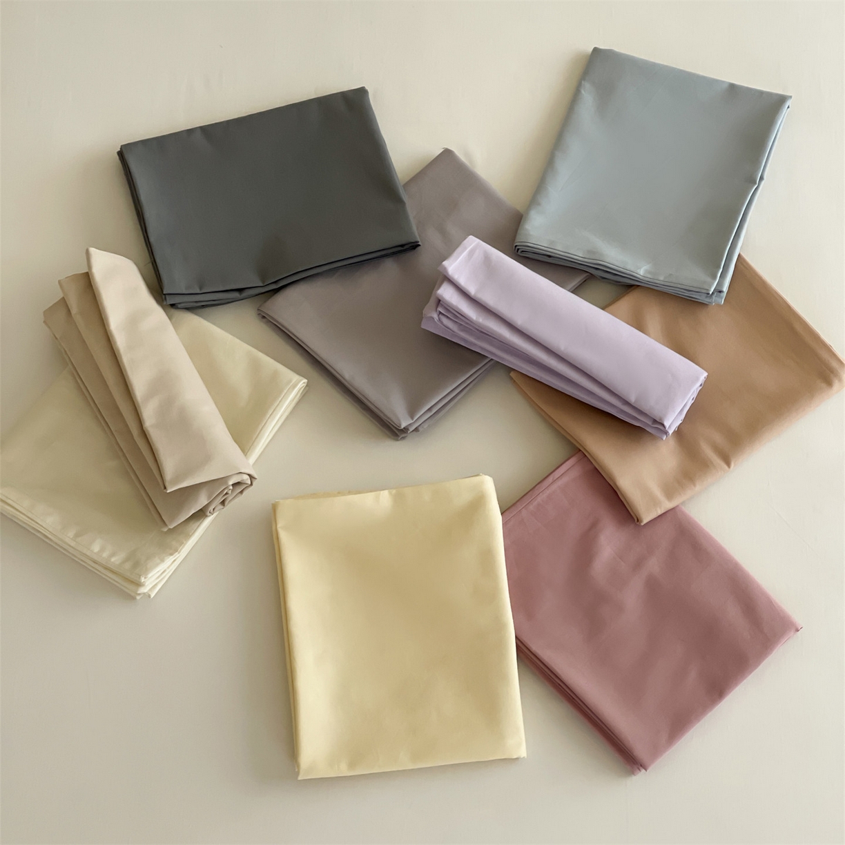 91家纺网 家纺一手货源 找家纺 三味舒屋 2026新款初色系列全棉水洗棉系列单品枕套 枕套组合