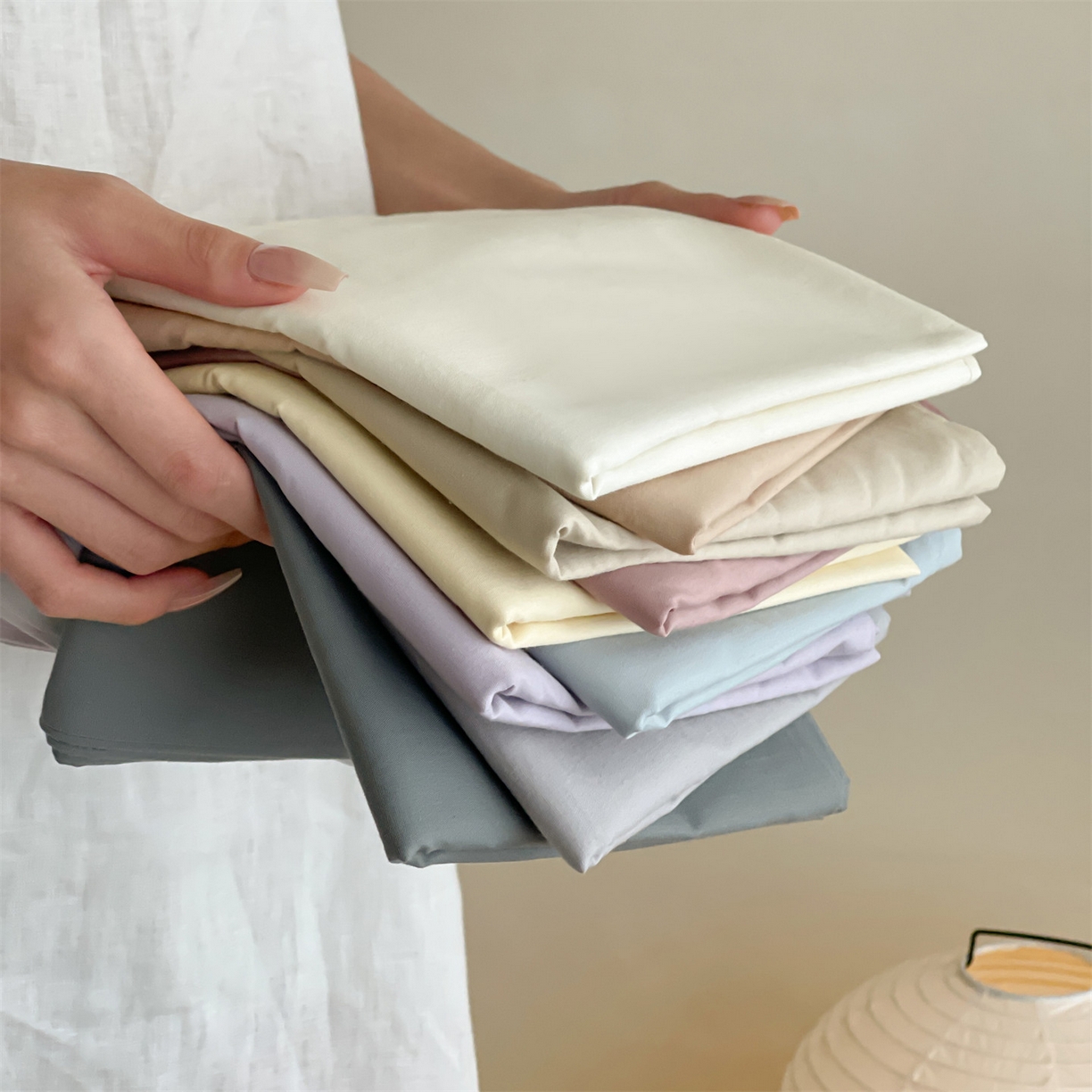 91家纺网 家纺一手货源 找家纺 三味舒屋 2026新款初色系列全棉水洗棉系列单品枕套 枕套组合