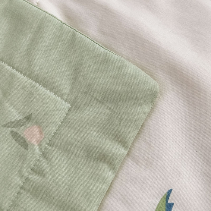 91家纺网 家纺一手货源 找家纺 蓝雀翎 2025新款全棉印花新疆棉花夏被 恐龙谷