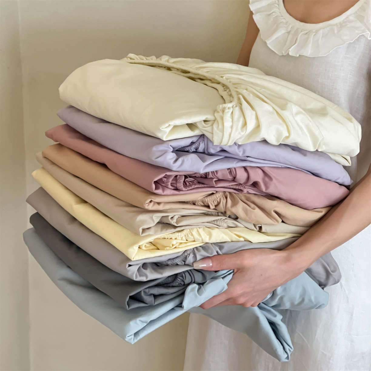 91家纺网 家纺一手货源 找家纺 （总）三味舒屋 2026新款初色系列全棉水洗棉系列单品床笠（平台券后单品利润不低于45元/套件利润不低于120元 谢谢配合）