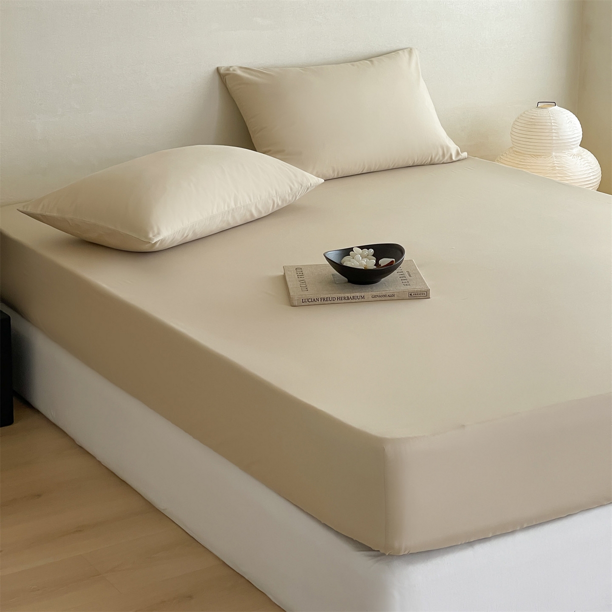 91家纺网 家纺一手货源 找家纺 三味舒屋 2026新款初色系列全棉水洗棉系列单品床笠（平台券后单品利润不低于45元/套件利润不低于120元 谢谢配合） 白卡其