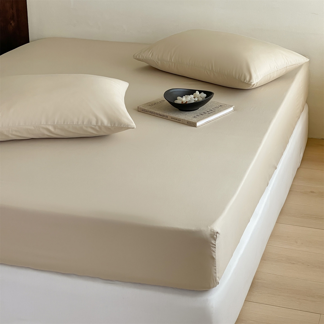 91家纺网 家纺一手货源 找家纺 三味舒屋 2026新款初色系列全棉水洗棉系列单品床笠（平台券后单品利润不低于45元/套件利润不低于120元 谢谢配合） 白卡其