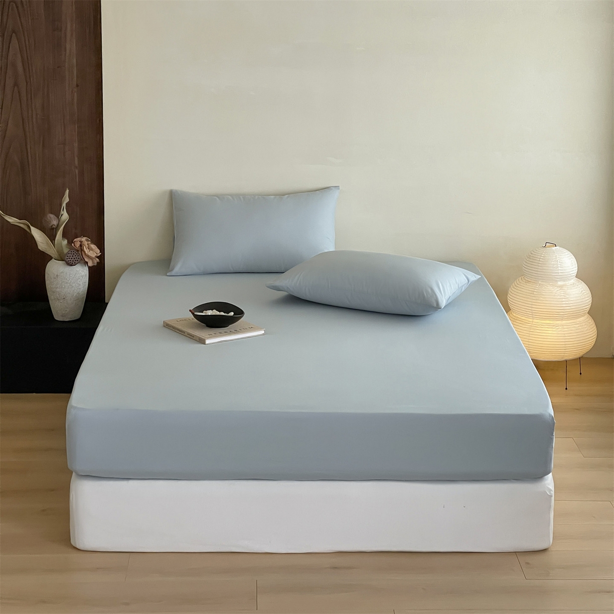 三味舒屋 2026新款初色系列全棉水洗棉系列单品床笠（平台券后单品利润不低于45元/套件利润不低于120元 谢谢配合） 冰水蓝