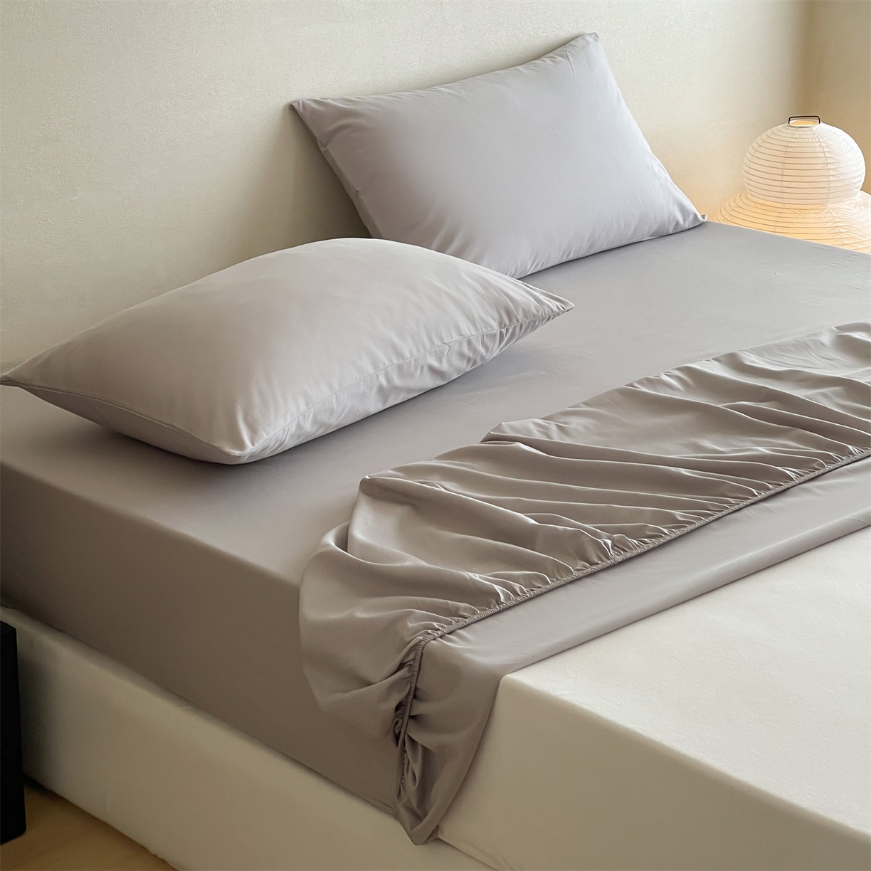 91家纺网 家纺一手货源 找家纺 三味舒屋 2026新款初色系列全棉水洗棉系列单品床笠（平台券后单品利润不低于45元/套件利润不低于120元 谢谢配合） 琥珀银