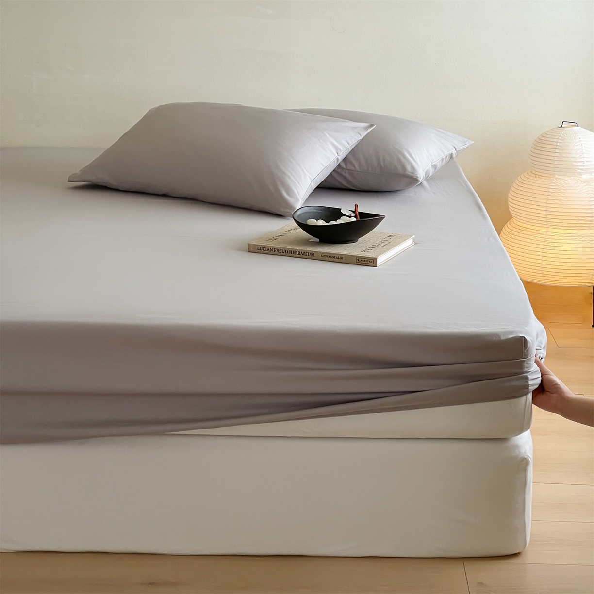 91家纺网 家纺一手货源 找家纺 三味舒屋 2026新款初色系列全棉水洗棉系列单品床笠（平台券后单品利润不低于45元/套件利润不低于120元 谢谢配合） 琥珀银