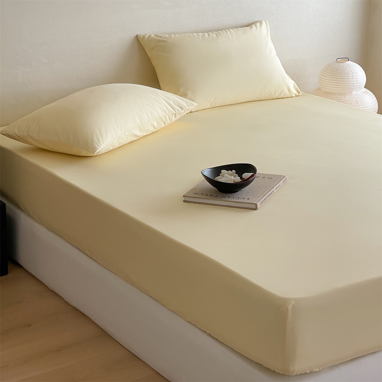 91家纺网 家纺一手货源 找家纺 三味舒屋 2026新款初色系列全棉水洗棉系列单品床笠（平台券后单品利润不低于45元/套件利润不低于120元 谢谢配合） 米黄