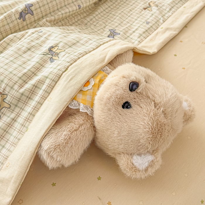 91家纺网 家纺一手货源 找家纺 蓝雀翎 2025新款全棉印花新疆棉花夏被 马到成功