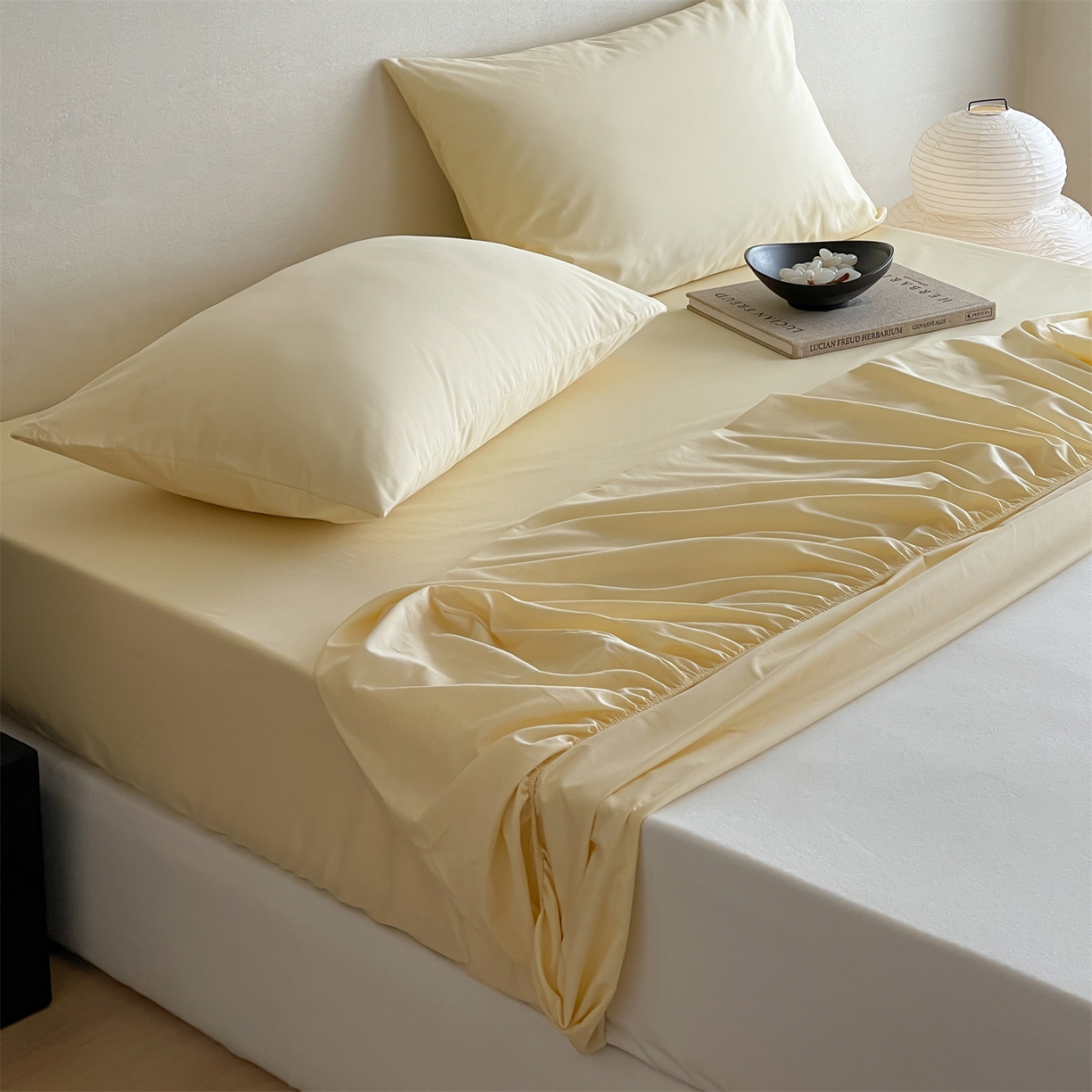 91家纺网 家纺一手货源 找家纺 三味舒屋 2026新款初色系列全棉水洗棉系列单品床笠（平台券后单品利润不低于45元/套件利润不低于120元 谢谢配合） 米黄