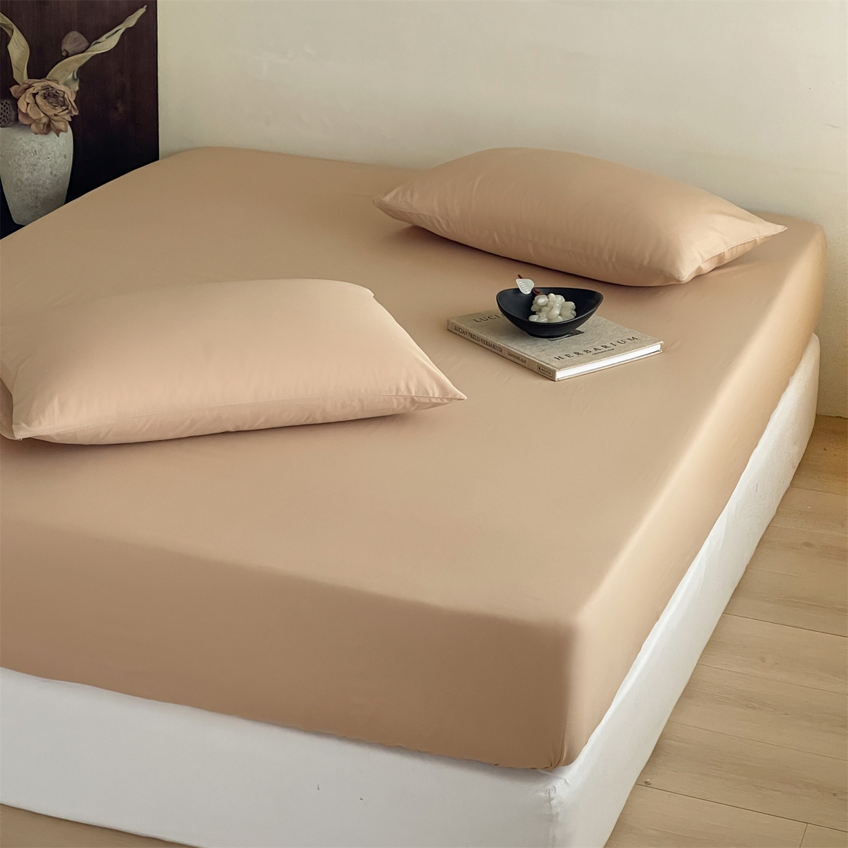 91家纺网 家纺一手货源 找家纺 三味舒屋 2026新款初色系列全棉水洗棉系列单品床笠（平台券后单品利润不低于45元/套件利润不低于120元 谢谢配合） 浅驼