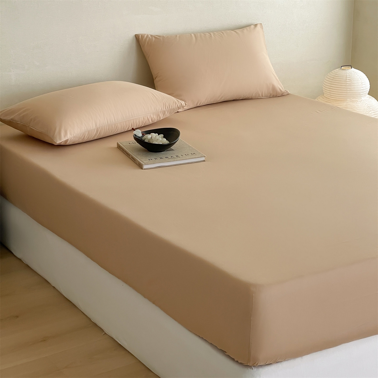 91家纺网 家纺一手货源 找家纺 三味舒屋 2026新款初色系列全棉水洗棉系列单品床笠（平台券后单品利润不低于45元/套件利润不低于120元 谢谢配合） 浅驼