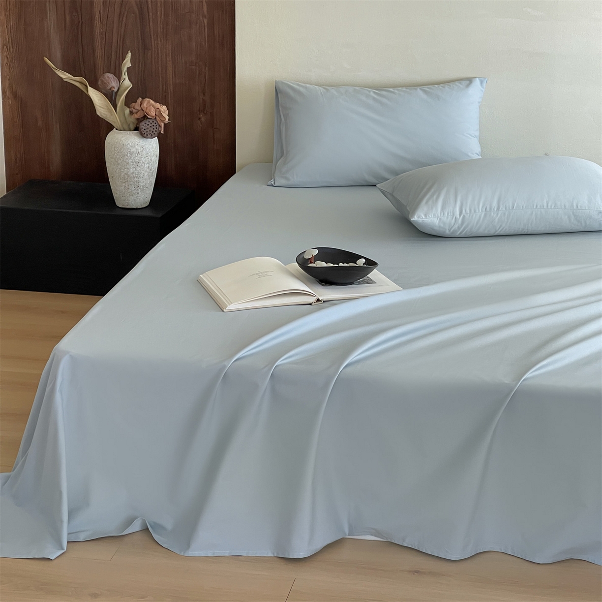 91家纺网 家纺一手货源 找家纺 三味舒屋 2026新款初色系列全棉水洗棉系列单品床单（平台券后单品利润不低于45元/套件利润不低于120元 谢谢配合） 冰水兰