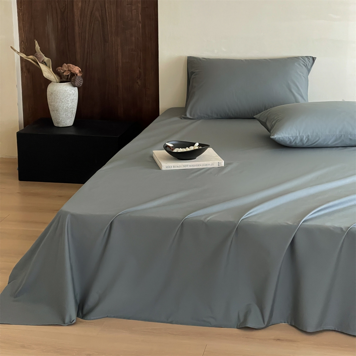 91家纺网 家纺一手货源 找家纺 三味舒屋 2026新款初色系列全棉水洗棉系列单品床单（平台券后单品利润不低于45元/套件利润不低于120元 谢谢配合） 石墨灰