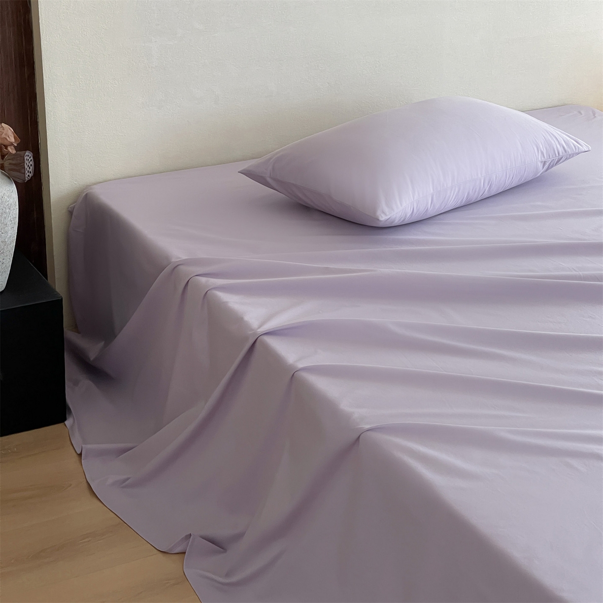 91家纺网 家纺一手货源 找家纺 三味舒屋 2026新款初色系列全棉水洗棉系列单品床单（平台券后单品利润不低于45元/套件利润不低于120元 谢谢配合） 优雅紫