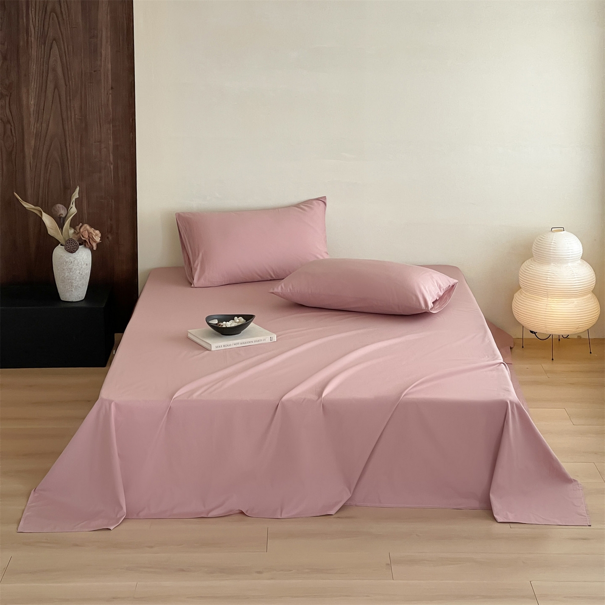 三味舒屋 2026新款初色系列全棉水洗棉系列单品床单（平台券后单品利润不低于45元/套件利润不低于120元 谢谢配合） 蔷薇粉